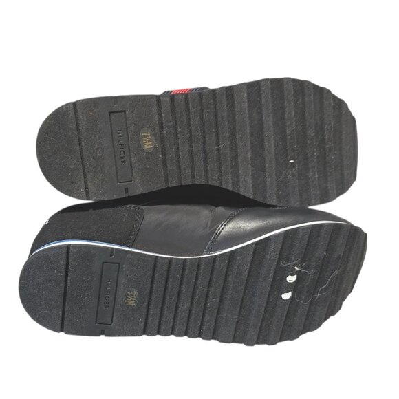 Tommy Hilfiger Mens Black Blue Athletic Sneakers Size 7.5M Running Shoes - Picture 5 of 5